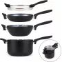 Kochtopfset Russell Hobbs RH01840EU7 – 4-teilig stapelbar, metallic marmoriert