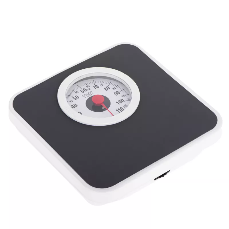 Mechanische Personenwaage Adler AD 8178 – max. 120 kg, Genauigkeit 1 kg, schwarz