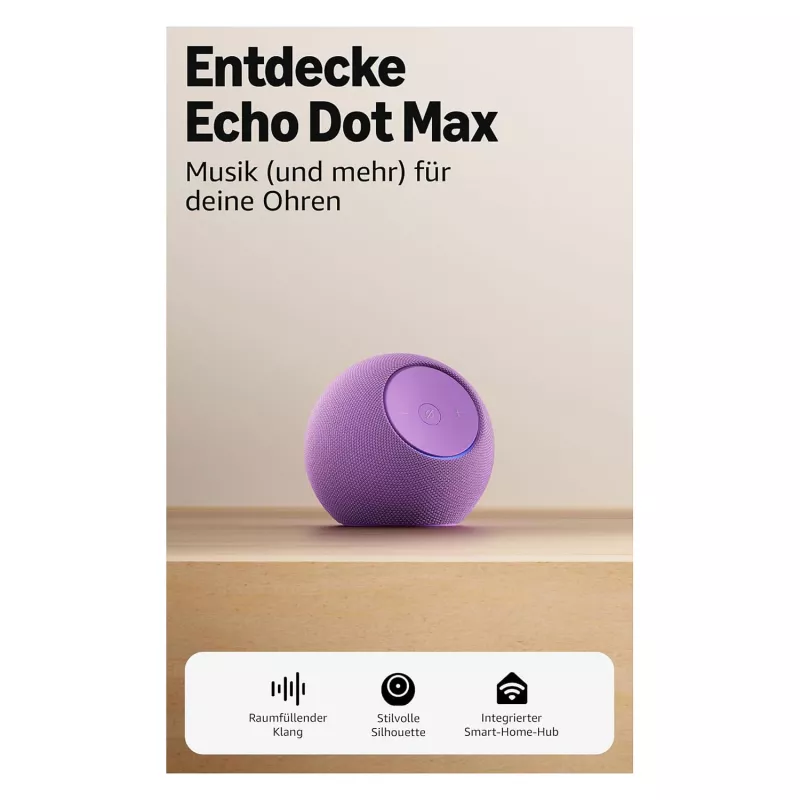 Amazon Echo Dot Max 2025 - Amethyst - Bluetooth (B0DKLDMHYB)
