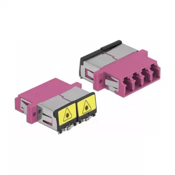 Glasfaserkoppler DeLOCK 86906 LC Quad Buchse auf LC Quad Buchse Multimode violett