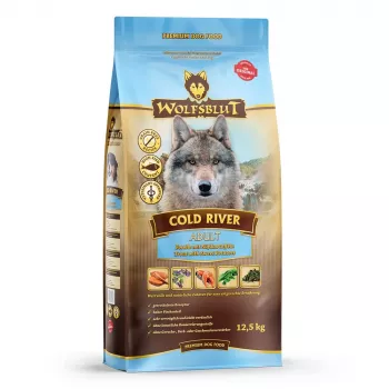 WOLFSBLUT Cold River Trout mit Süßkartoffeln - Trockenfutter für Hunde - 12,5kg