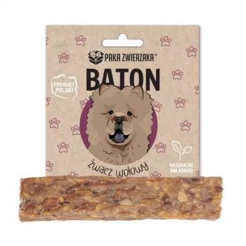 Zahnpflegesnack für Hunde PAKA ZWIERZAKA Beef Rumen Bar 12 cm, 35 g, Rindergeschmack, ausgewachsene Hunde, sojafrei, zuckerfrei