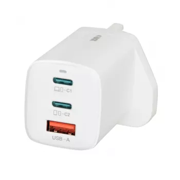 iBOX C-65 Weiß, GaN 65W Universal-Ladegerät UK-Stecker