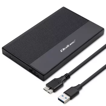 Gehäuse für 2,5-Zoll-SATA-SSD/HDD QOLTEC 52277 USB 3.0