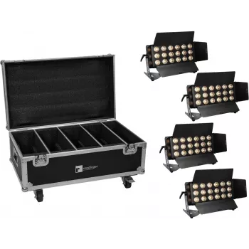 EUROLITE CLS-18 QCL RGB/WW 18×7W LED-Washlight-Set mit Flightcase
