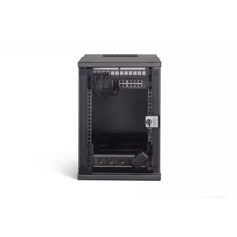 Wandmontierter Schrank Digitus DN-49103-SET 9U 315 x 300 mm Schwarz