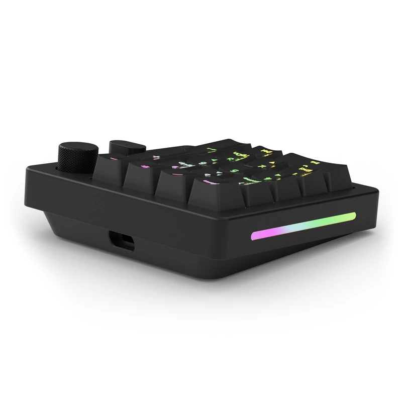 Kabelgebundenes/kabelloses Numpad Triton Glorious GMMK Wireless Numpad — Fox mechanische Schalter, schwarz