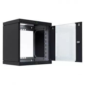 EFB Elektronik 19 Wandgehäuse X-Rack mit Glastür 400-600mm schw. - Wandgehäuse (WGX-1206TS.G1)