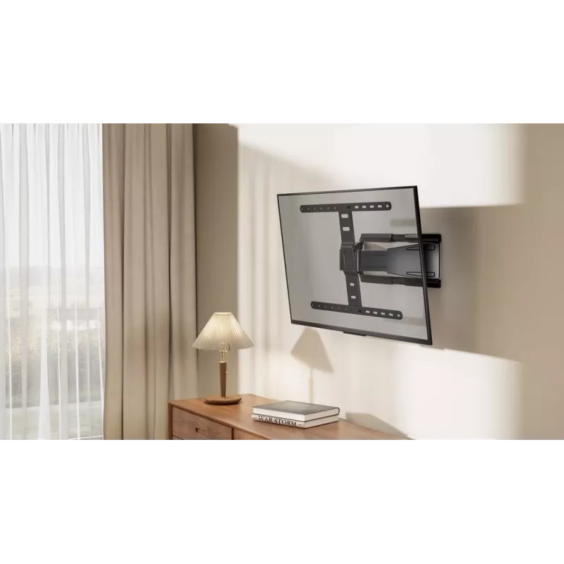 Vollbewegliche TV-Wandhalterung GEMBIRD WM-90ST-02 für 43–90 Zoll Bildschirme, Gelenkhalterung, VESA 100x200–600x400, 50 kg Tragkraft