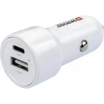 SKROSS Dual Car Charger 65W PD inkl. USB-C-Kabel weiß (SKCHCA0365WPDCN)