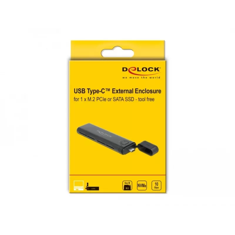 SSD-Gehäuse DeLOCK 42635 Schwarz M.2