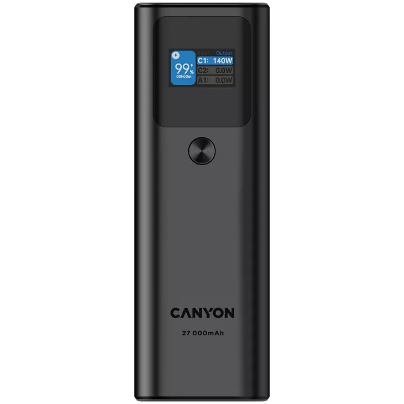 Canyon PB-2010 - Powerbank - Li-Pol - 27.000 mAh - Digital Display - 2xUSB-C + 1xUSB-A - Power