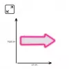 Neonlichter Pfeil Wandleuchte MANTA SNL107PK – rosa dekoratives LED-Pfeilschild