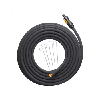 Fiskars 1025935 Gartenschlauch, 15 m, oberirdisch, Gummi, schwarz
