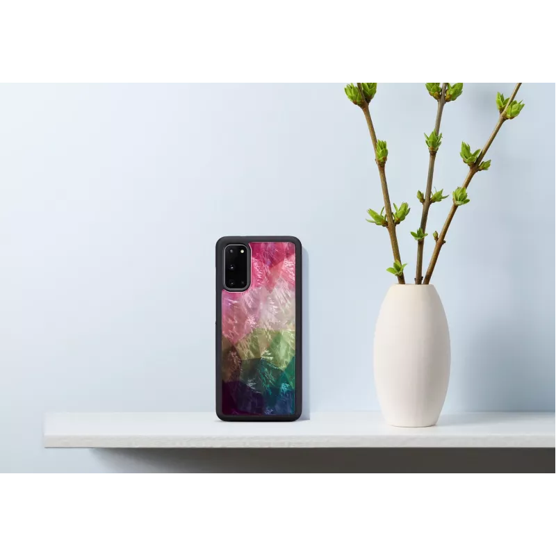 Schutzhülle iKins für Samsung Galaxy S20 – Wasserblumenmuster, schwarz