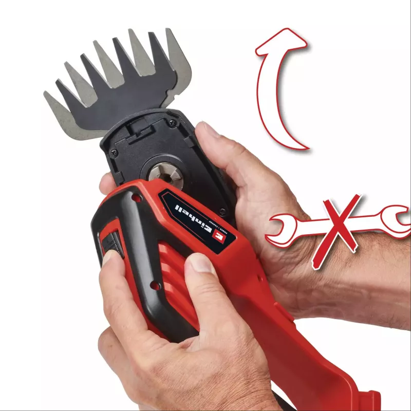 Gras- und Strauchschere EINHELL GE-CG 18/100 Li 18 V Li‑Ion 2,5 Ah — kabelloser Trimmer, Klingen 100 mm