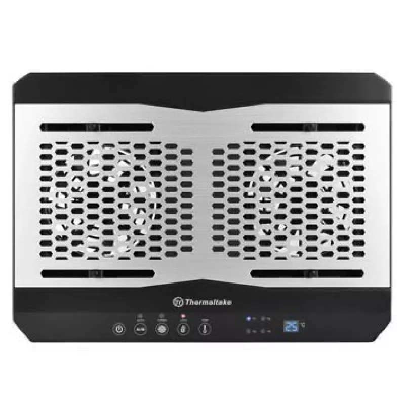 Notebook-Kühlpad THERMALTAKE CL-N002-PL12BL-A mit 12-cm-Lüfter, Aluminium und Kunststoff, 390×277,5×49,3 mm, 1000–1300 U/min