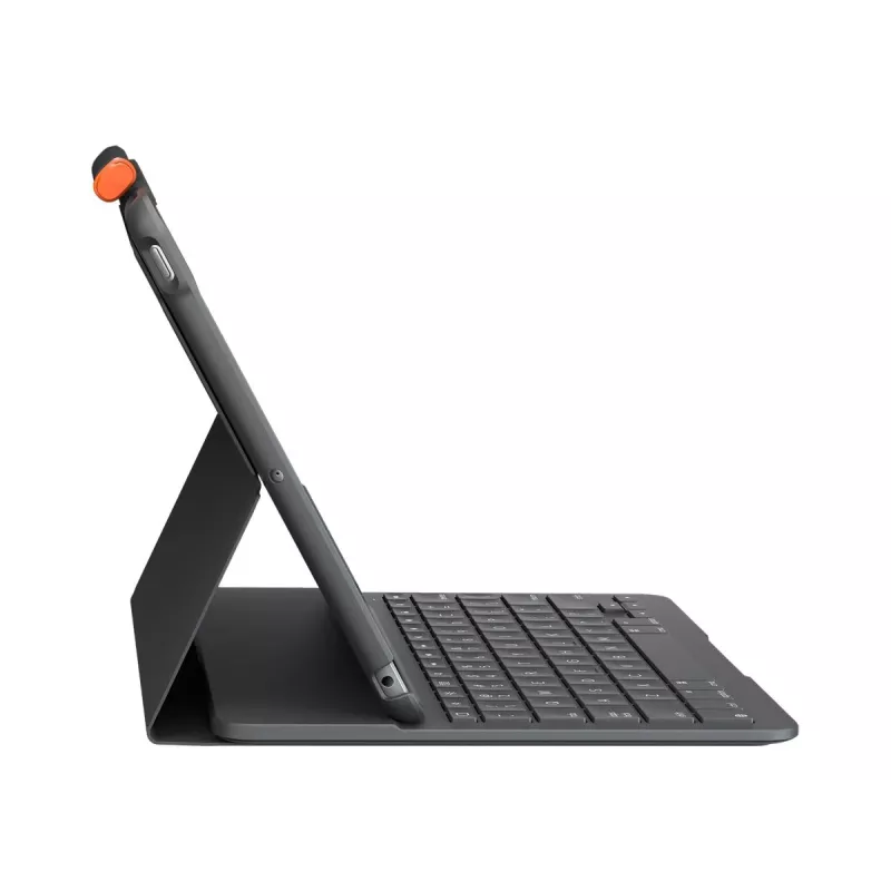 Logitech schlank Folio Tastatur QWERTY Dänisch Finnisch Norwegisch Schwedisch Bluetooth Grau