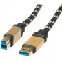 USB 3.0 Kabel ROLINE GOLD Typ A M - B M 3,0 m