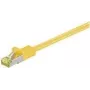 Wentronic Goobay Cat.7 Rohkabel Patchkabel, S/FTP (PiMF), Gelb, 0,25 m – LSZH halogenfrei, Kupfer, RJ45-Stecker (91566)