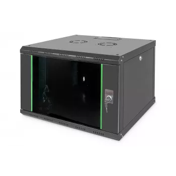 Professional Wandgehäuse Unique Serie - 600x600 mm (BxT), IT-Schrank schwarz, 7 Höheneinheiten