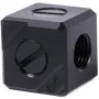 Alphacool Eiszapfen Verbindungsterminal 5-fach G1/4 IG - Schwarz Acetal (17556)