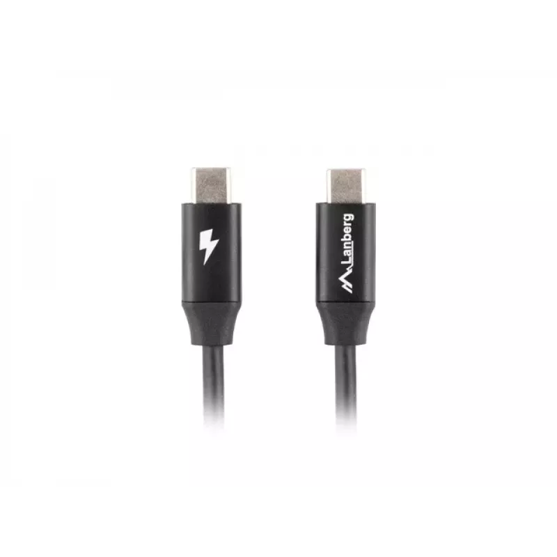 LANBERG USB-C-auf-USB-C-Kabel CA-CMCM-40CU-0018-BK — USB 2.0, 1,8 m, schwarz