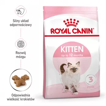 Trockenfutter für Katzen Royal Canin Kitten 2 kg — Geflügel- (Hühner-) Rezeptur, Protein 36 %, Fett 18 %
