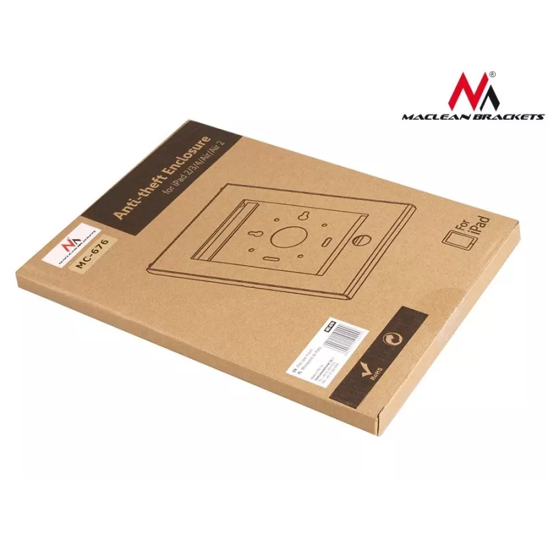 Maclean MC-676 Sicherheitsgehäuse für iPad 2/3/4/Air/Air2 mit Diebstahlschutz und Werbehaltegriff