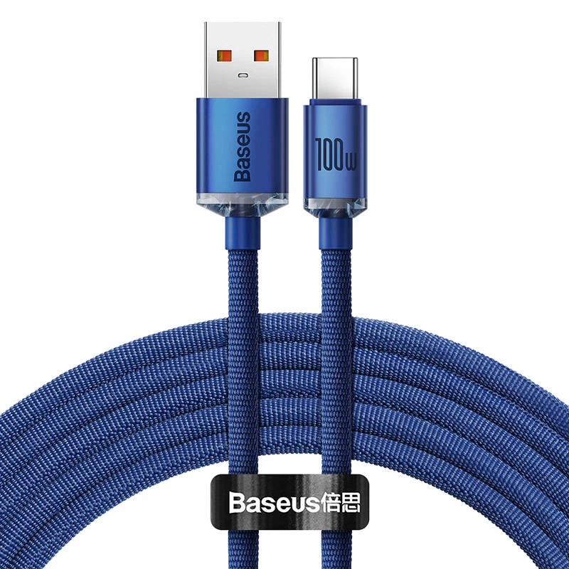 Baseus Crystal Shine Kabel USB auf USB-C, 100W, 2m (blau)