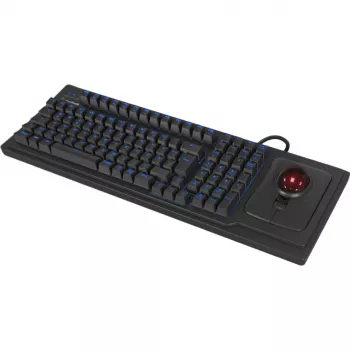 Kabelgebundene mechanische Full-Size-Tastatur KeySonic KSK-8202ELU-T (DE) — USB, deutsches Layout, Schwarz