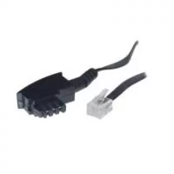 S/CONN 10m TAE-F - RJ11 Schwarz Transparent ShiverPeaks