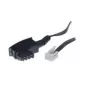 S/CONN 10m TAE-F - RJ11 Schwarz Transparent ShiverPeaks