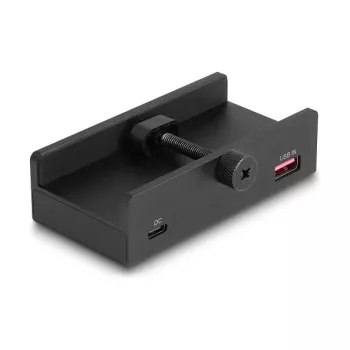 Delock 64262 Externer USB 5 Gbps 4-Port-Hub, 2x USB Typ-A und 2x USB Typ-C, mit Sicherungsschraube