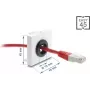 Kabeldurchführung DELOCK Easy 45, 18 mm Durchmesser, Kabeldurchführung für Schreibtische/Schränke