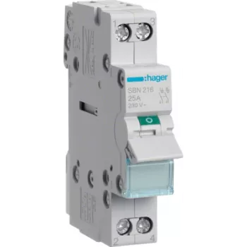 Hager SBN216. Nennstrom: 16 A, Spulenspannung (max.): 440 V. Modulanzahl (max.): 1 Modul(e). Breite: 17,5 mm, Tiefe: 68 mm, Höhe: 83 mm (SBN216)