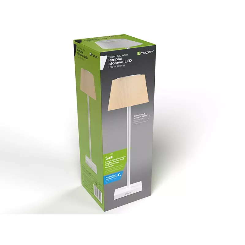 Tischlampe TRACER Pluto Weiß TRAOSW47233 LED dimmbar, weiße Ausführung