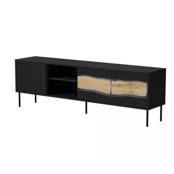 TV-Unterschrank cama meble INSERTO 3D1W 190x40x62 cm schwarz mit LED