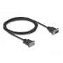 DeLOCK Serielles Kabel RS-232 D-Sub9 Stecker auf Buchse 2 m Schwarz