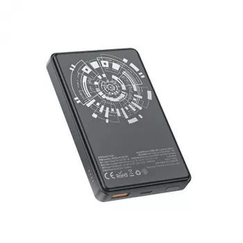 Awei PowerBank MagSafe P33K 10000mAh 22.5W Schwarz/Schwarz (10000mAh, 22W, 15Wh), Powerbank, Schwarz