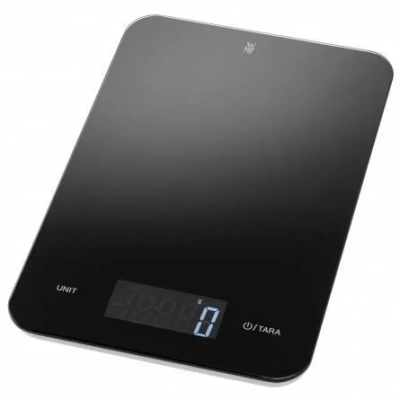 WMF 0608736040 Schwarze rechteckige elektronische Küchenwaage