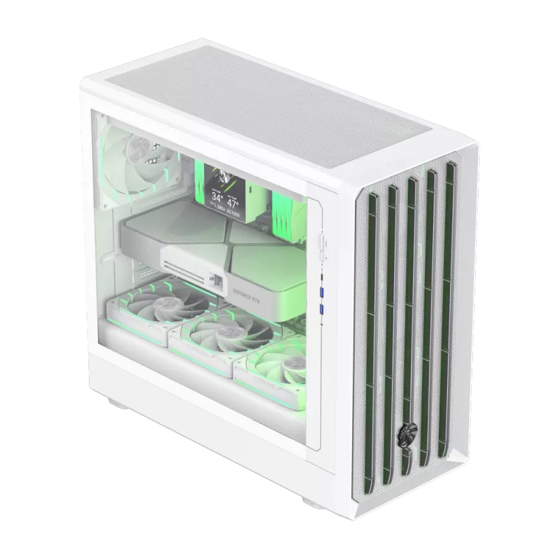 Gamemax Gehäuse | CLAW 460 WH | Weiß | Mid-Tower | Netzteil nicht enthalten