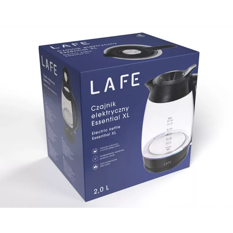 Wasserkocher LAFE Essential XL 1,7 l 2200 W Glas