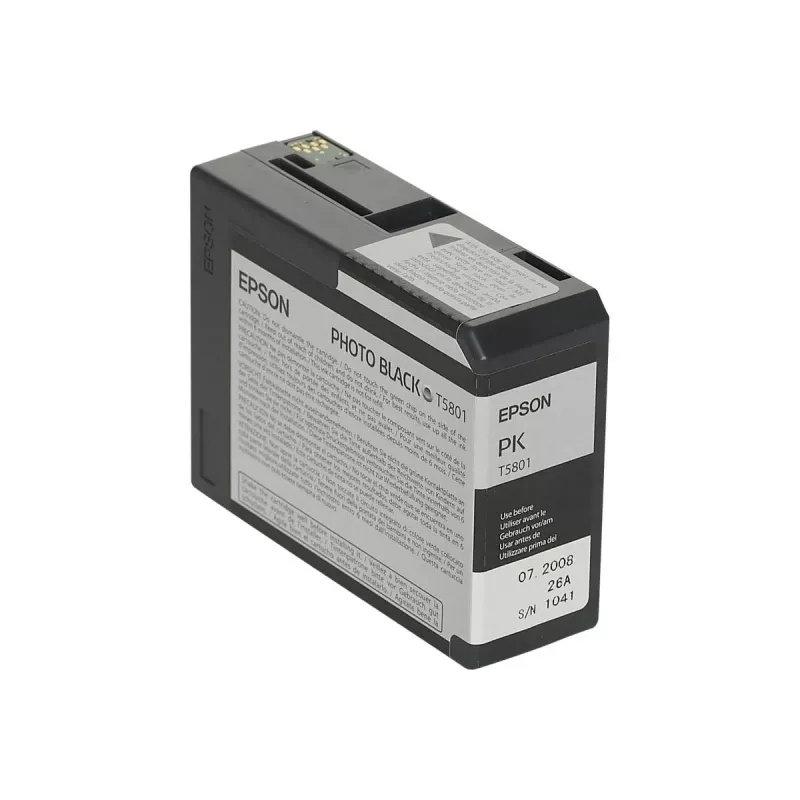 Epson Singlepack Photo Schwarz T580100, Fotoschwarz, Farbstoffbasierte Tinte, 80 ml, 1 Stück