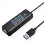 USB-Hub ORICO PW3UR-U3 3-Port mit RJ45-Ethernet-Port