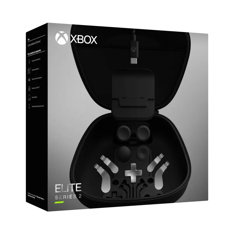 Gaming-Controller-Aufsatz Microsoft Xbox Elite Wireless Controller Series 2 Complete Component Pack Schwarz Silber