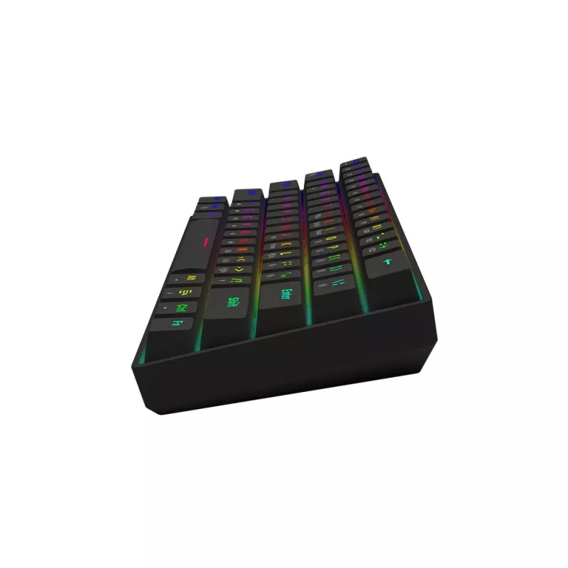 Mechanische Gaming-Tastatur SAVIO SchwarzOUT X2 BROWN 61-Tasten 60% USB QWERTY RGB Outemu Brown