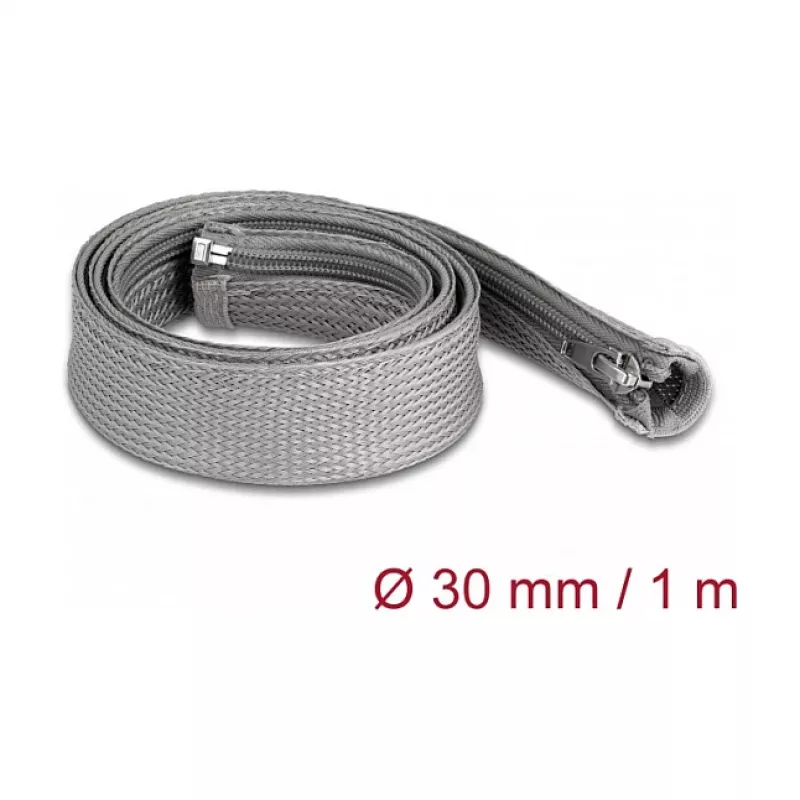 Geflechtschlauch DeLOCK 20825 1 m x 30 mm Grau