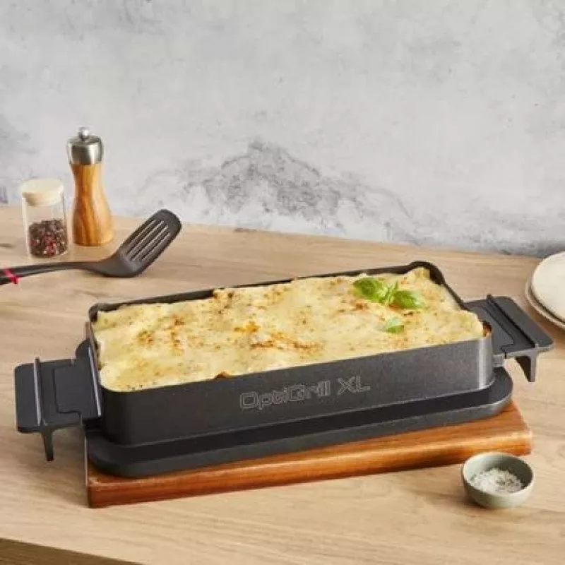 Elektrischer Kontaktgrill Tefal OptiGrill+ XL Edelstahl — große Kapazität, automatische Garprogramme