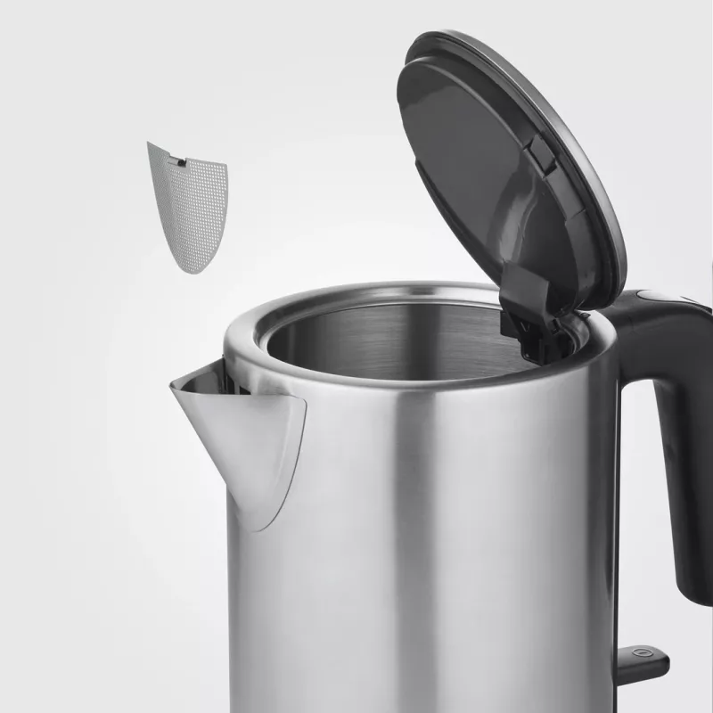 Severin WK 3489 elektrischer Wasserkocher 1 l 2400 W Schwarz, Silber